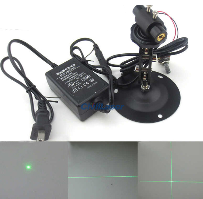 532nm 0.4mw-5mw Laser Module Dot Line Crosshair Green Laser Focus Adjustable Φ12X40mm